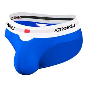 Фото Мужские трусы брифы синие с вырезом ADANNU AN7501-9