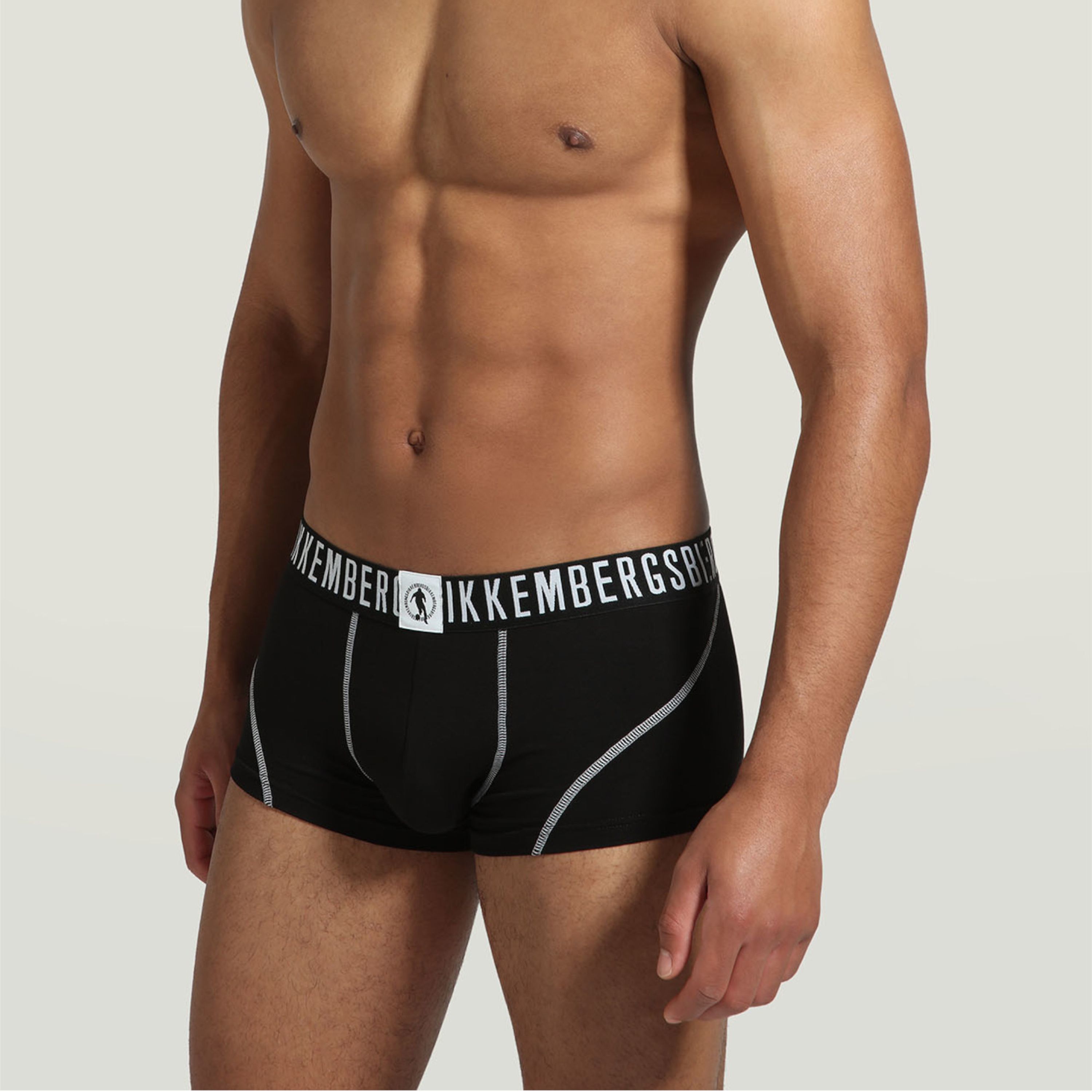 Мужские трусы хипсы черные набор 2 в 1 Bikkembergs FASHION PUPINO BKK1UTR06BI фото 2