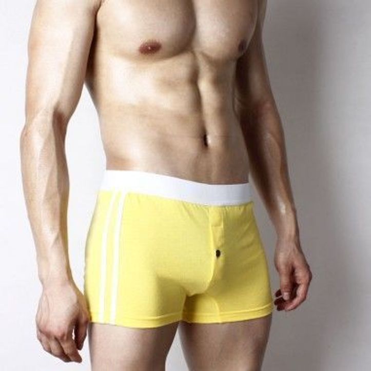  Мужские трусы-шорты с пуговицей Superbody Home Pants Yellow Button фото 2