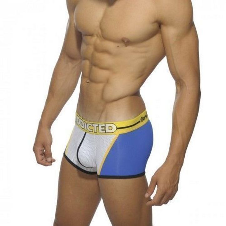 Мужские трусы боксеры ADDICTED Blocking Color Hips White-Blue фото 2