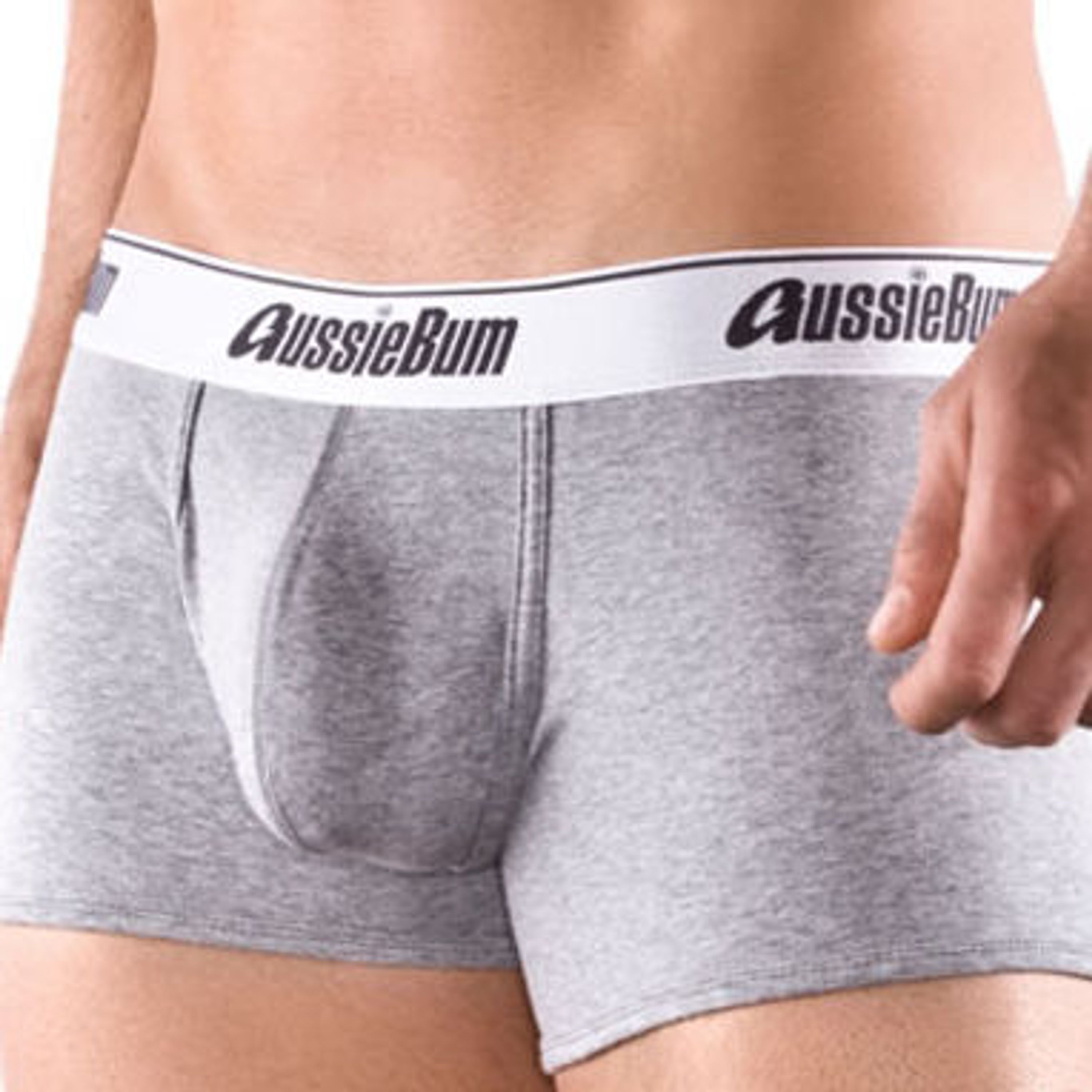 Мужские трусы боксеры серые Aussiebum Cotton Soft Hip Metro Grey фото 2