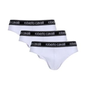 Фото Набор мужских трусов брифов 3в1 белые ROBERTO CAVALLI RC1USP02TR