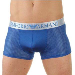 Фото Мужские трусы боксеры синие Emporio Armani в сетку