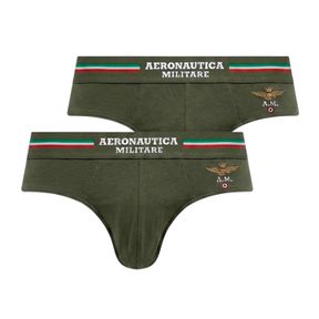Фото Набор мужских трусов брифов 2в1 хаки AERONAUTICA MILITARE AM1USL001
