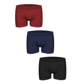 Фото Набор мужских трусов боксеров 3в1 (красные, темно-синие, черные) JOHN FRANK JF3BMODNA01