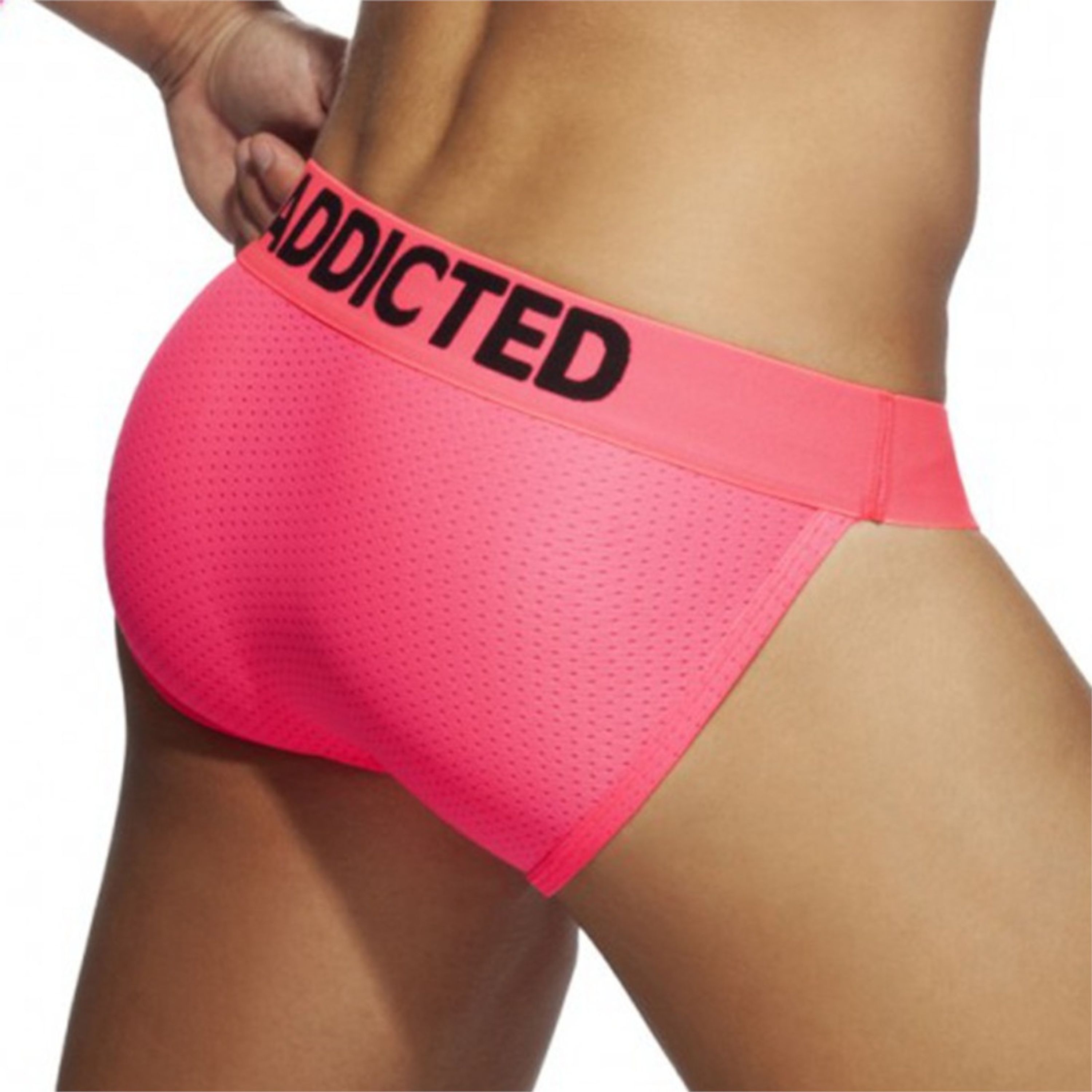 Мужские трусы танга розовые Addicted AD3013-22 фото 3