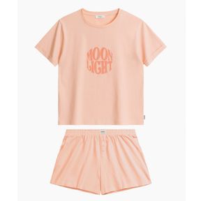 Фото Пижама женская персиковая с шортами ATLANTIC Plain NLP-487