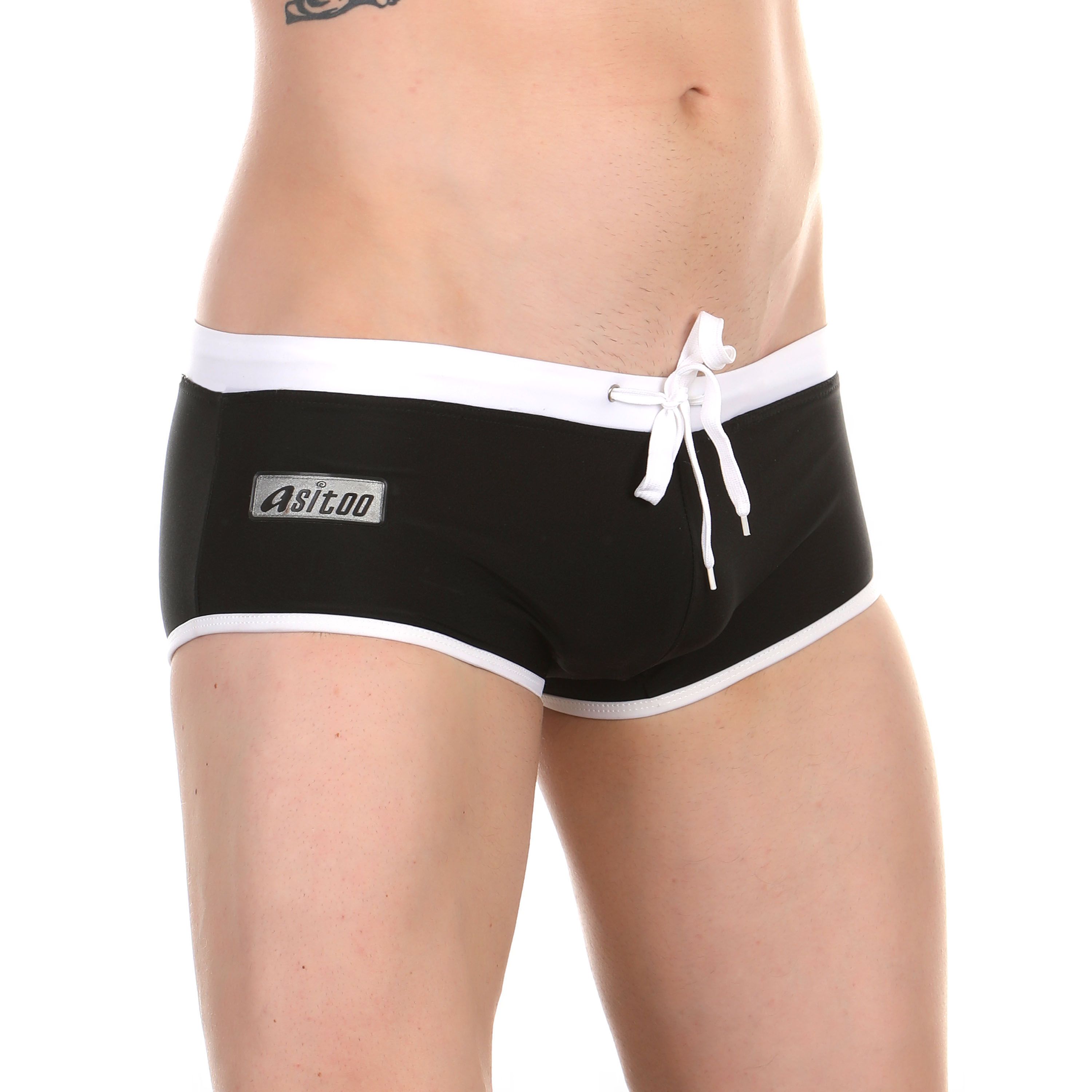 Мужские плавки черные Asitoo Swim Trunk Black фото 1