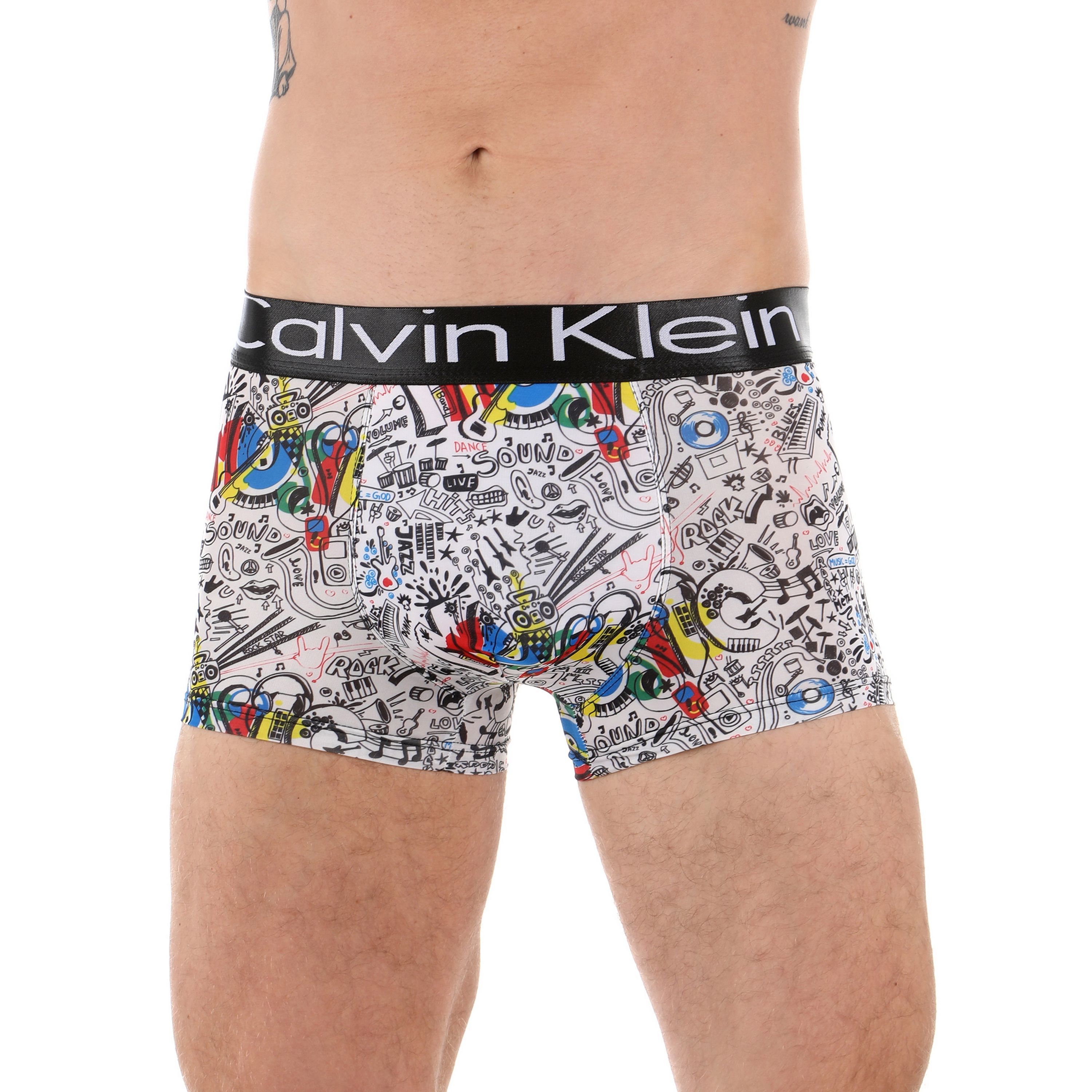 Мужские трусы боксеры белые Calvin Klein Music Doodles фото 1