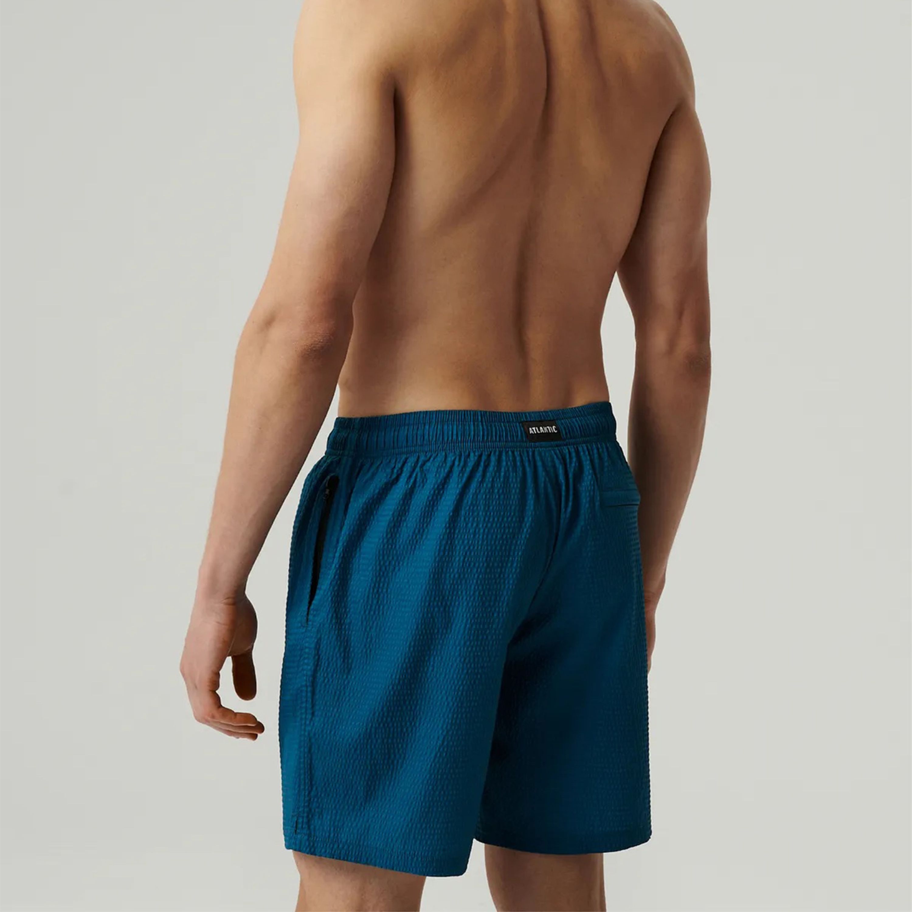 Мужские пляжные шорты изумрудные ATLANTIC 4Way Stretch Texture KMB-226 фото 3