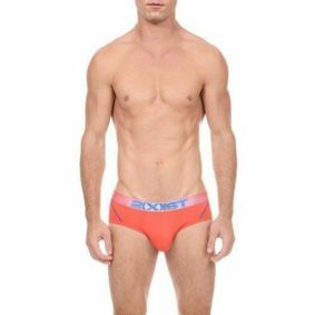 Фото Мужские трусы Брифы оранжевые 2xist oblique stripes Brief Orange