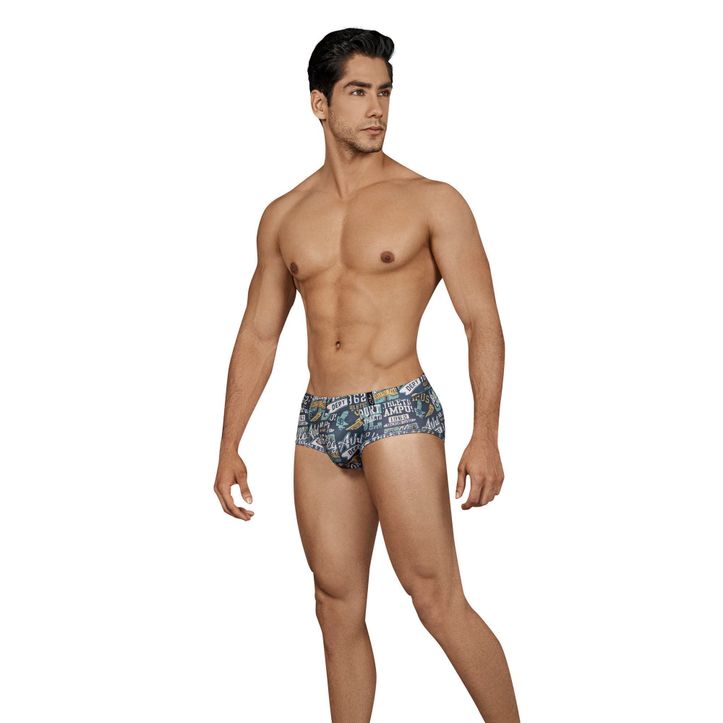 Мужские трусы брифы темно-синие с принтом Clever INSIDE PIPING BRIEF 015808 