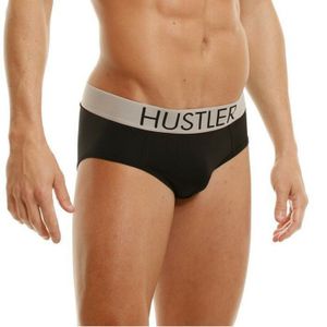 Фото Мужские трусы брифы черные на широкой резинке из микрофибры Hustler