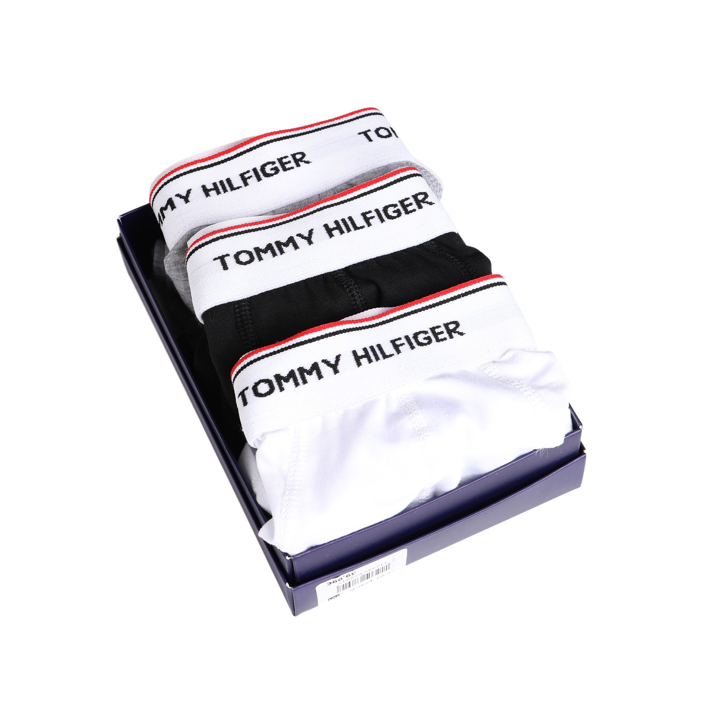 Набор мужских трусов боксеров 3в1 (серые, черные, белые) Tommy Hilfiger фото 1