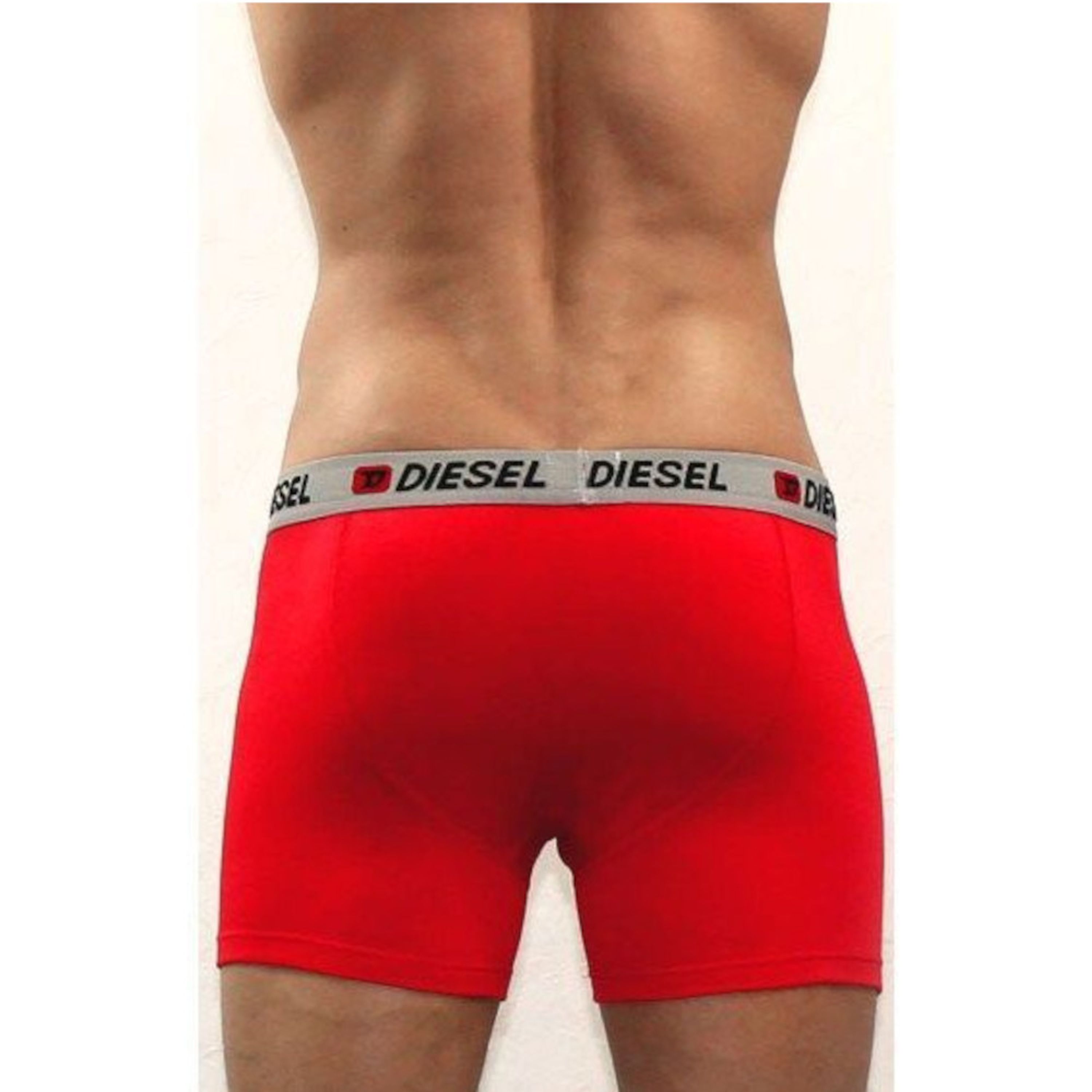Мужские трусы боксеры завышенные красные Diesel Red фото 2