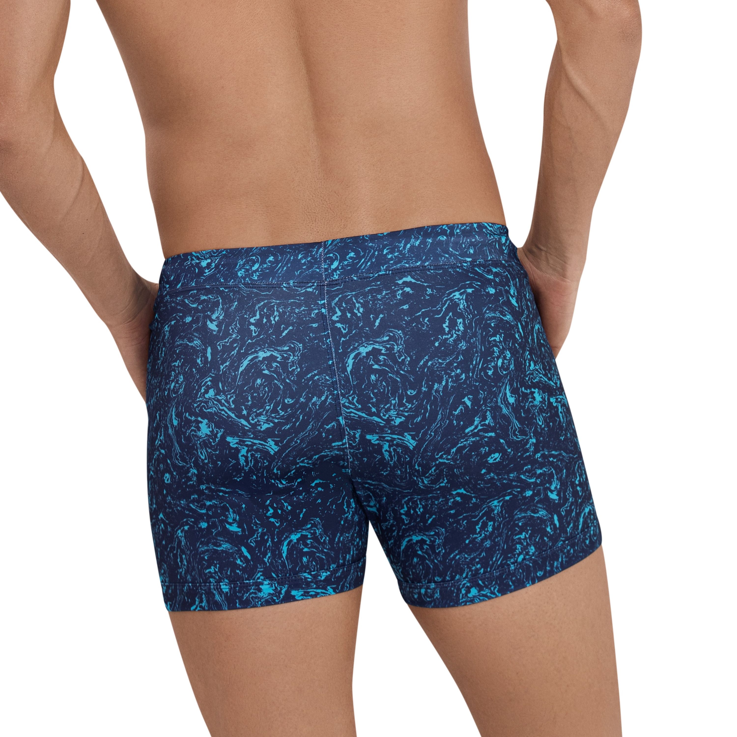 Мужские плавательные шорты темно-синие с принтом Clever AURA SWIMSUIT TRUNK 115508 фото 2