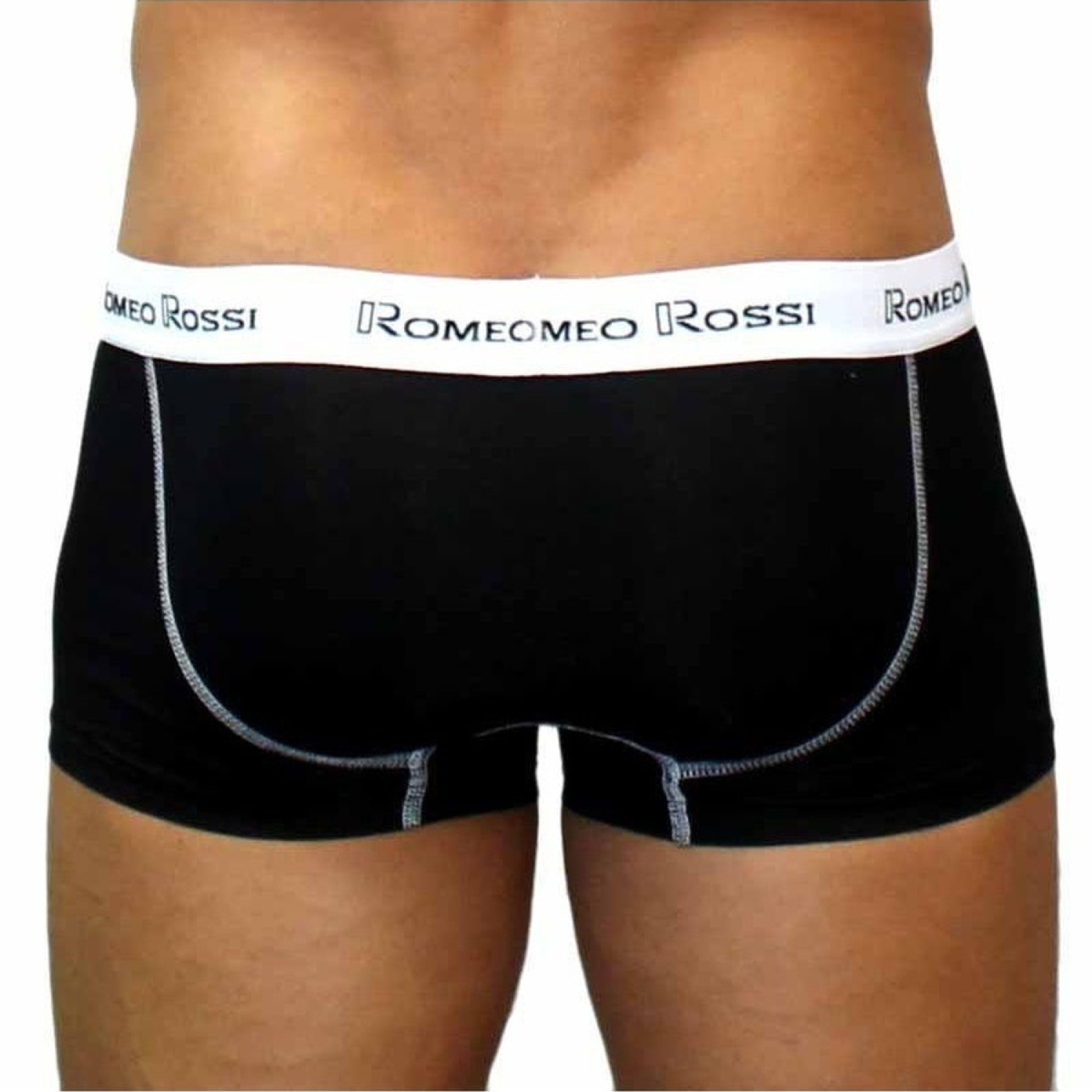 Мужские трусы боксеры черные Romeo Rossi RR365-2 Boxer Brief фото 4