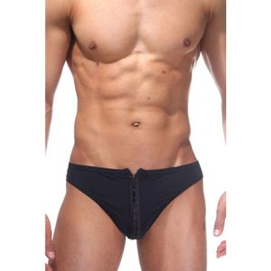 Фото Трусы мужские бразилиана черные с застежкой LaBlinque LB15006