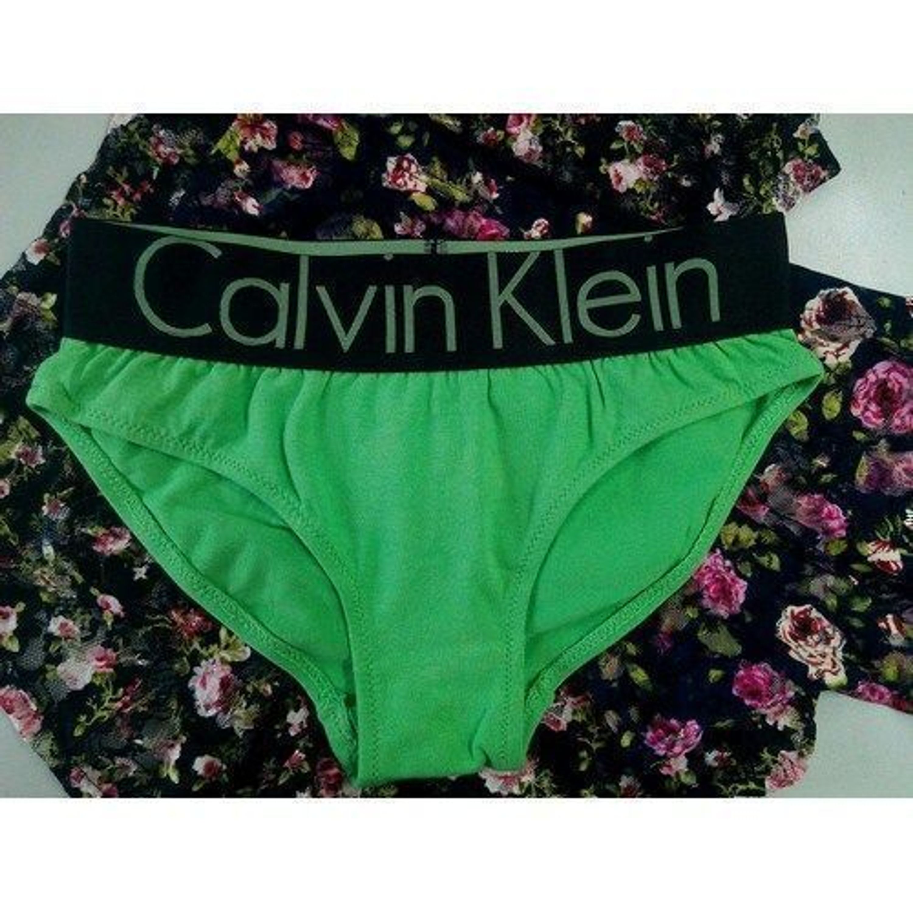 Женские брифы Calvin Klein Women Brief Black Green фото 1