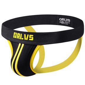 Фото Мужские трусы джоки черные с желтой окантовкой  ORLVS OR166-13