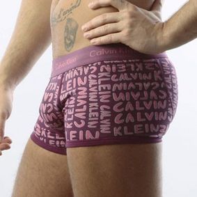 Фото  Мужские трусы боксеры Calvin Klein print  Purple Letters