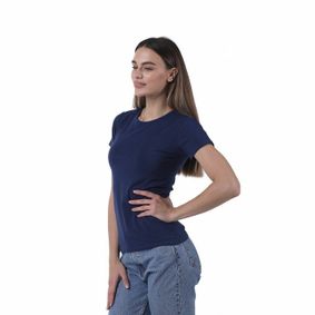 Фото Женская футболка синяя Sergio Dallini SDT651-3