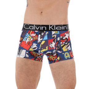 Фото Мужские трусы боксеры темно-синие с принтом "комикс" Calvin Klein