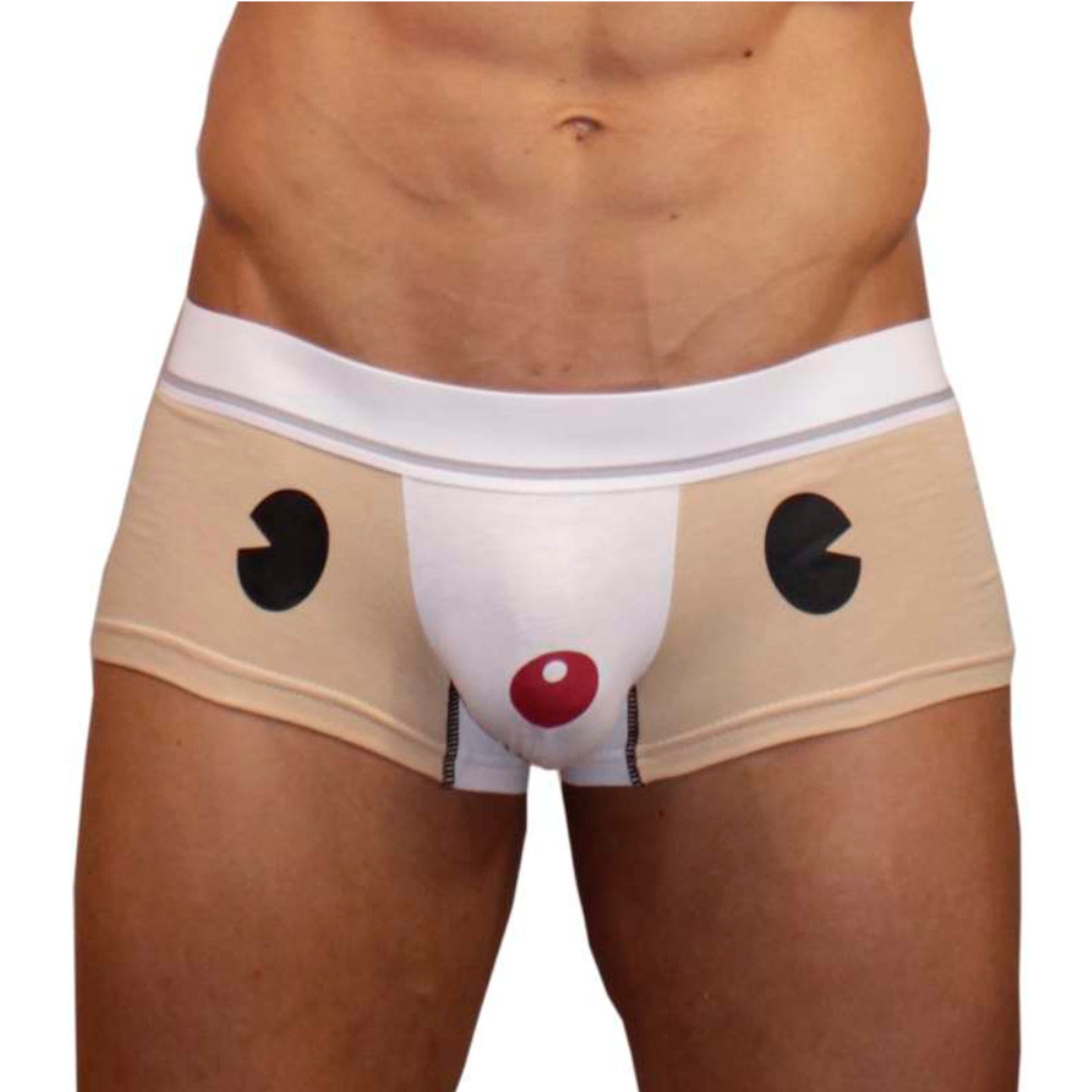 Мужские трусы хипсы с мультяшкой бежевые Superbody Cartoon Bear Begie Boxer фото 2