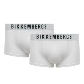 Фото Мужские трусы хипсы белые набор 2 в 1 Bikkembergs ELEGANCE BKK1UTR10BI/2