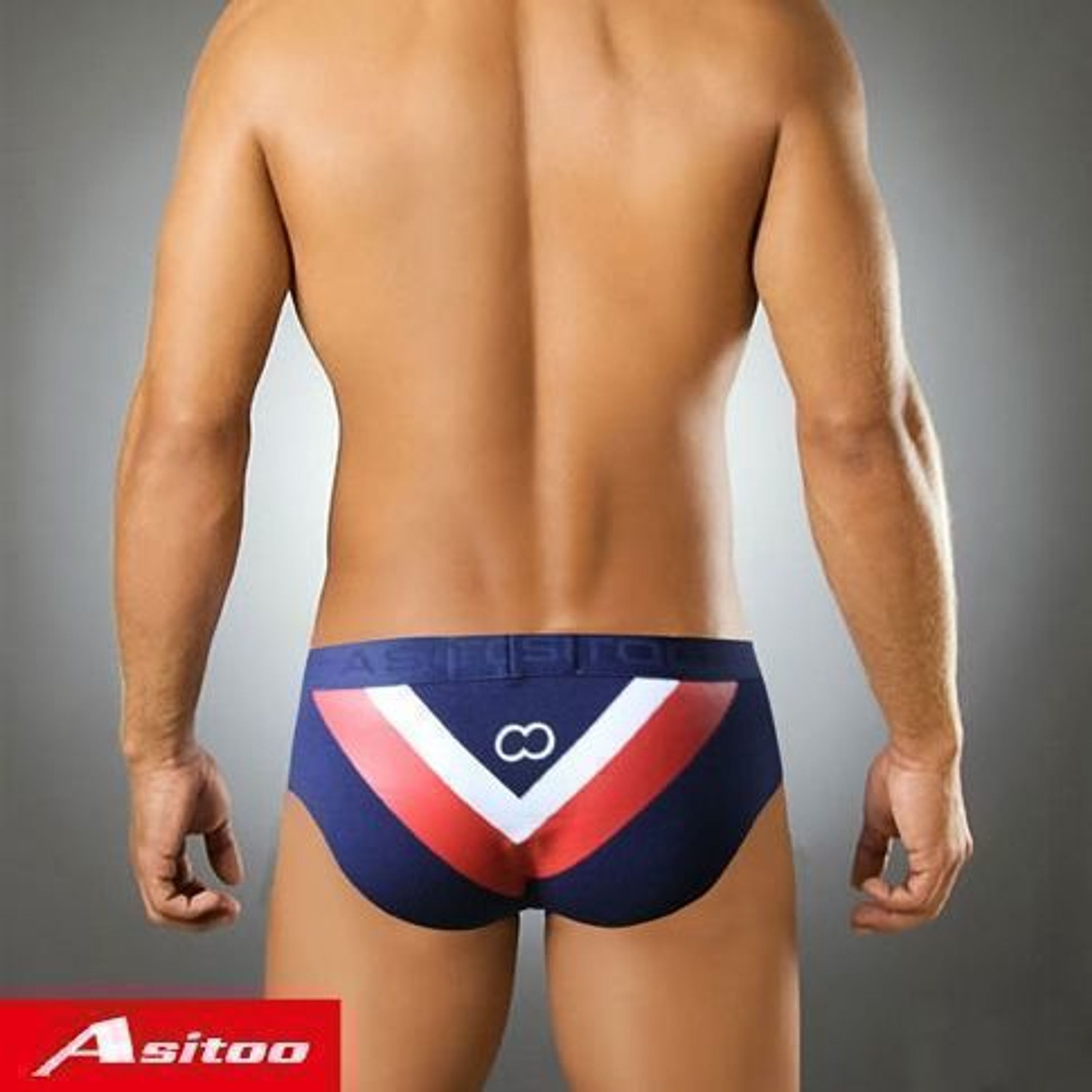 Мужские трусы брифы темно-синие Asitoo V Sport Modal Brief AST0074 фото 2