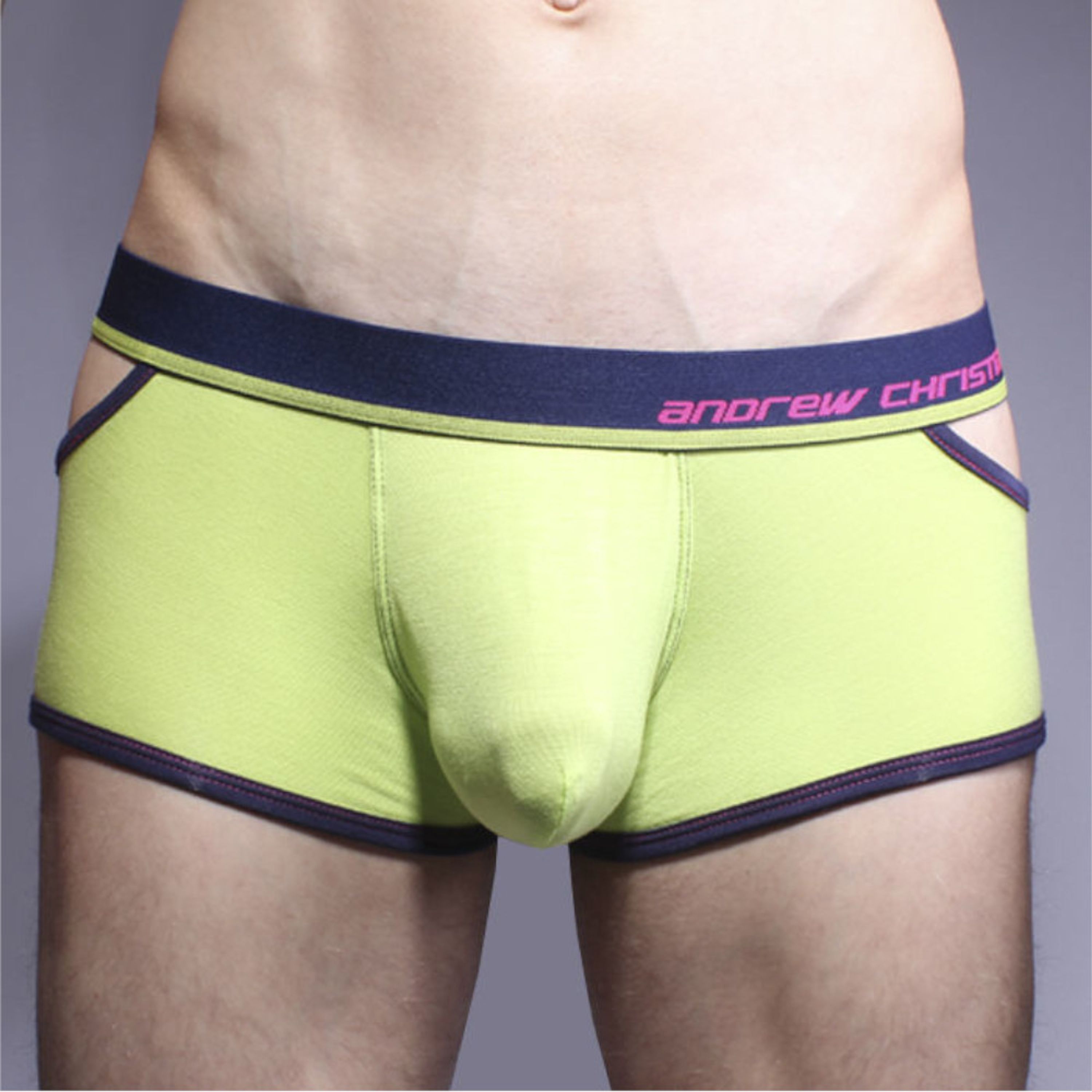 Мужские трусы хипсы салатовые Andrew Christian Glow Almost Naked Quirk Boxer Green AC83 фото 1