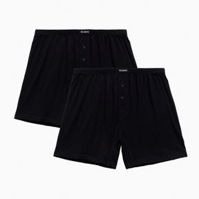 Фото Мужские трусы боксеры черные набор 2в1 ATLANTIC Basic Man 2BMB-003