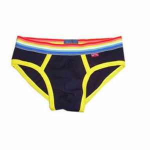 Фото Мужские трусы брифы черные с желтой окантовкой Paul Smith Brief Black