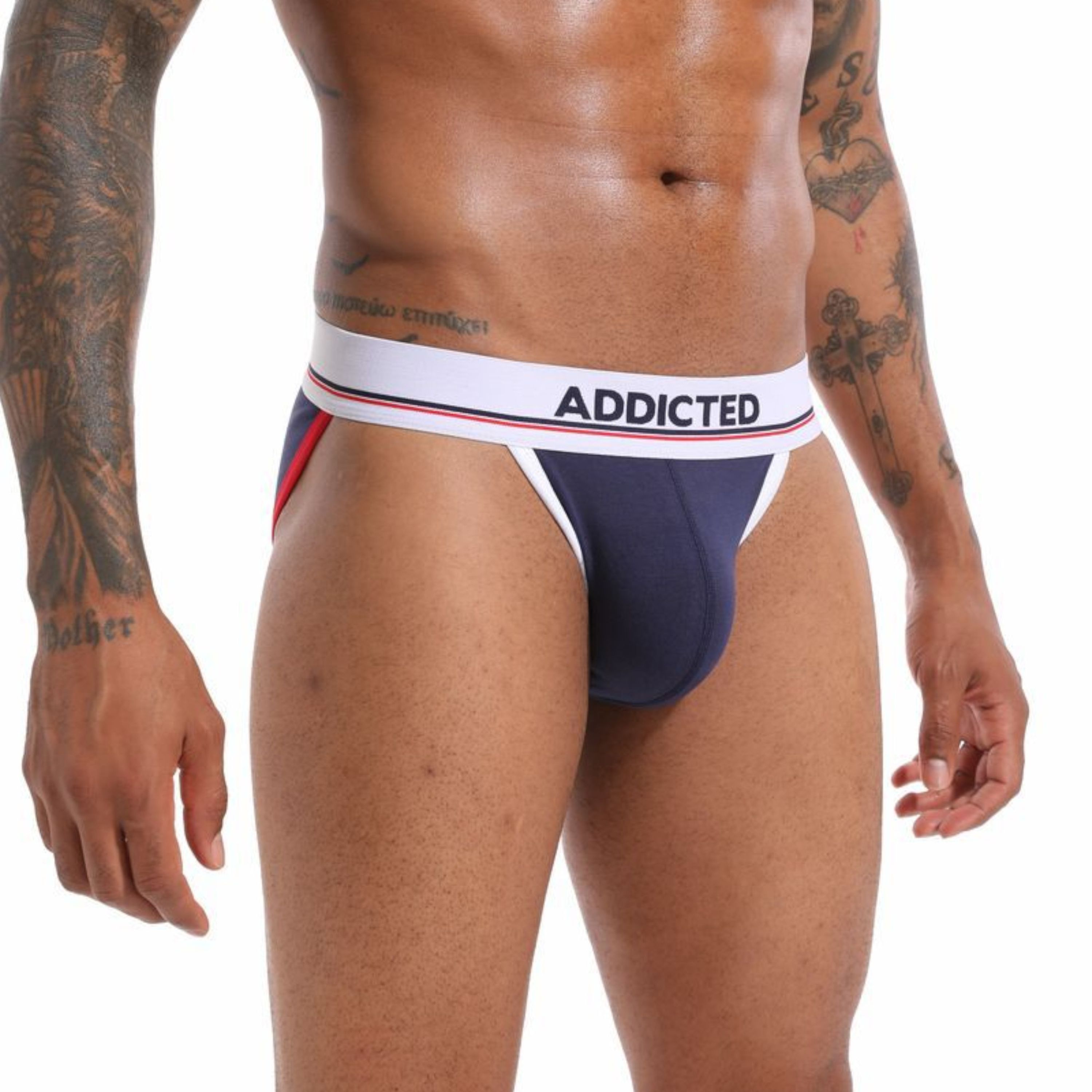 Мужские трусы танга темно-синие Addicted AD3014-16 фото 1