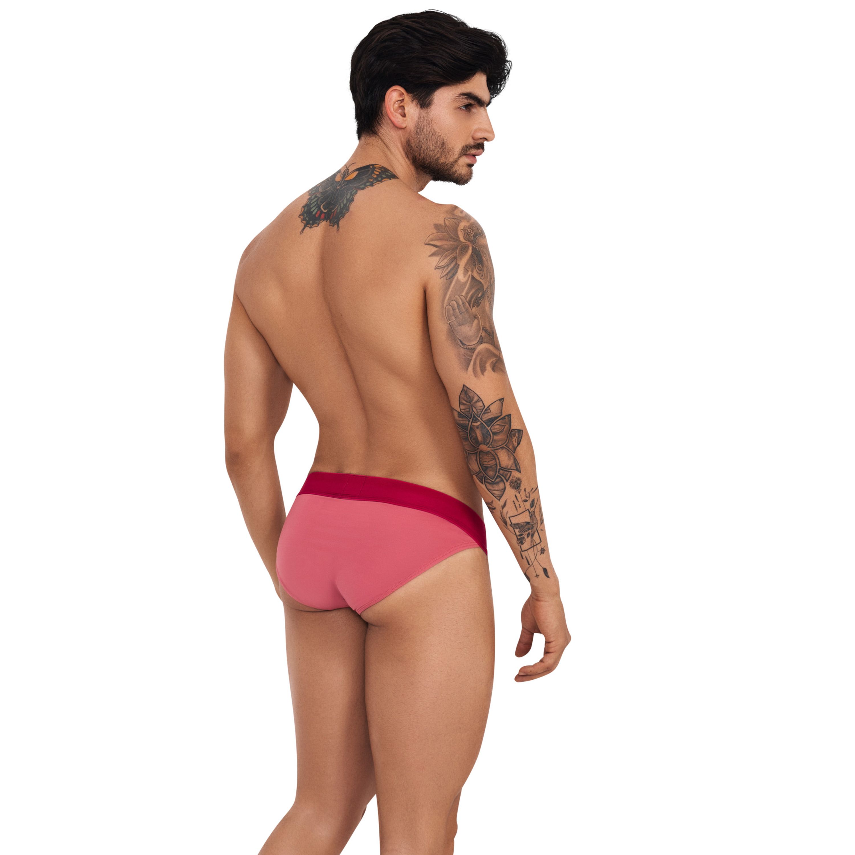Мужские трусы брифы розовые с красной резинкой Clever FERVOR BRIEF 123619 фото 3
