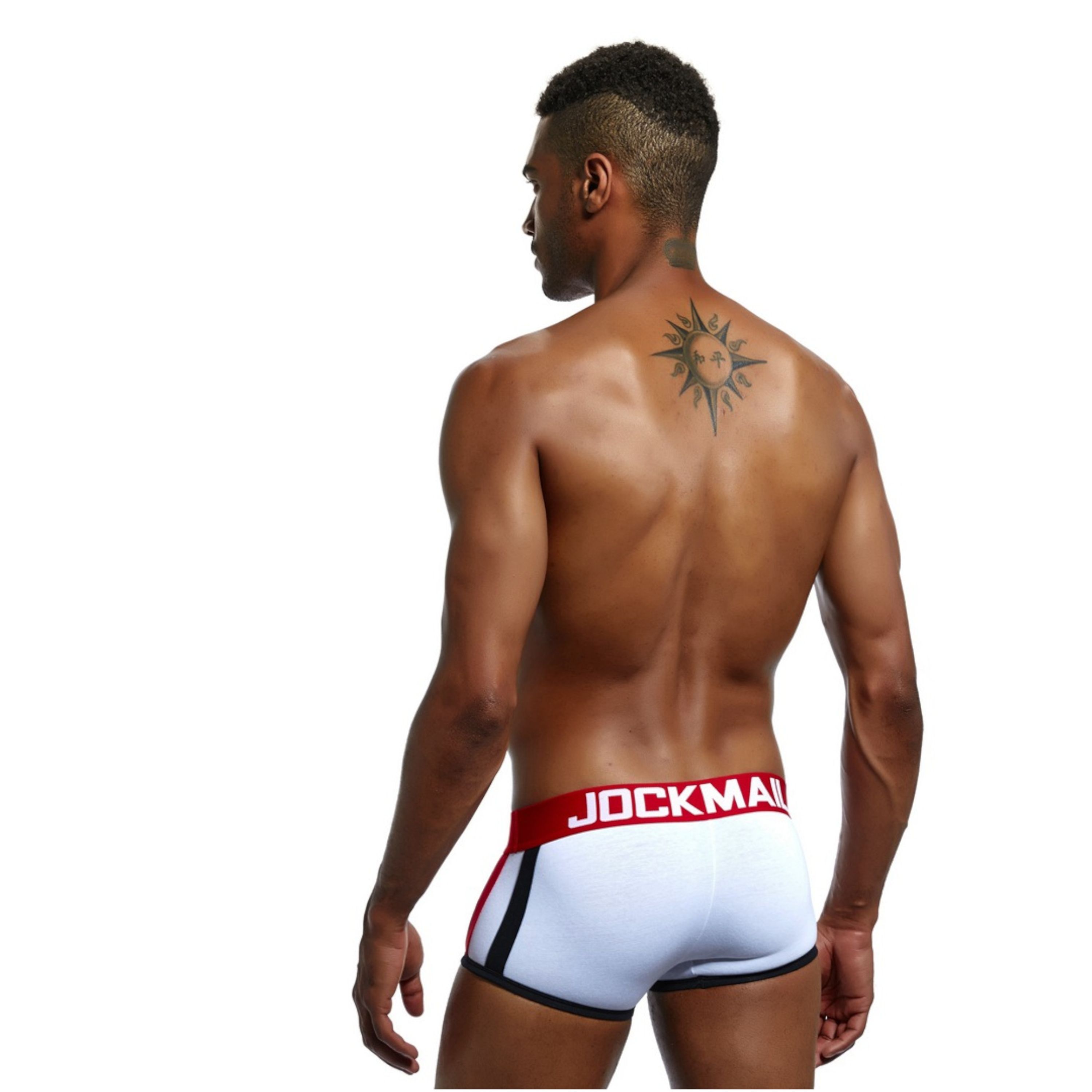 Мужские трусы боксеры белые с push up JOCKMAIL JM6030-1 фото 4