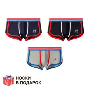 Фото Набор мужских трусов боксеров 3в1 + ПОДАРОК ROMEO ROSSI RR6116-02