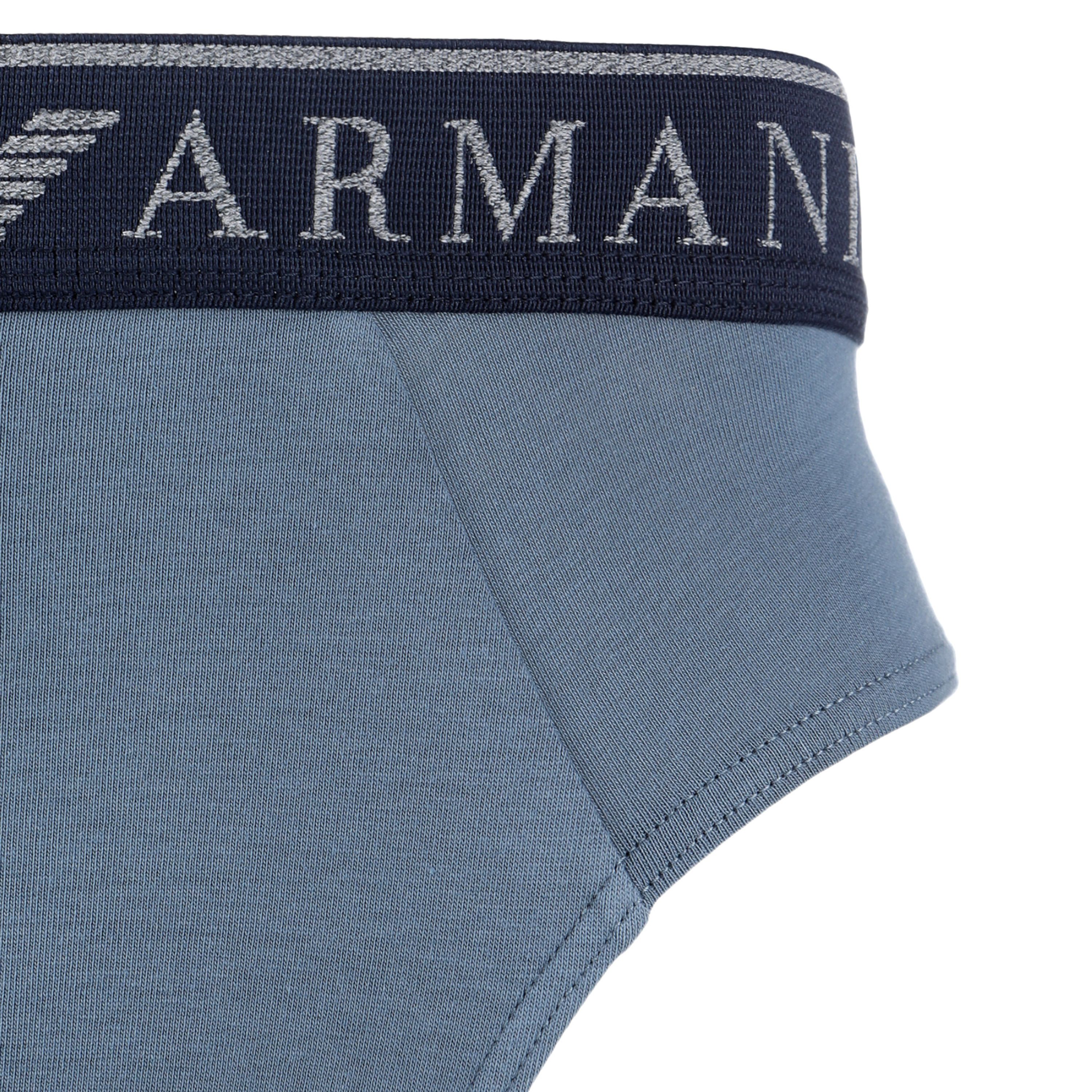Набор мужских трусов брифов 2в1 (серый, серо-голубой) Emporio Armani 111733_4F720 15349 фото 5