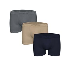 Фото Набор мужских трусов боксеров 3в1 (темно-синие, бежевые, серые) JOHN FRANK JF3BMODNASHRT02