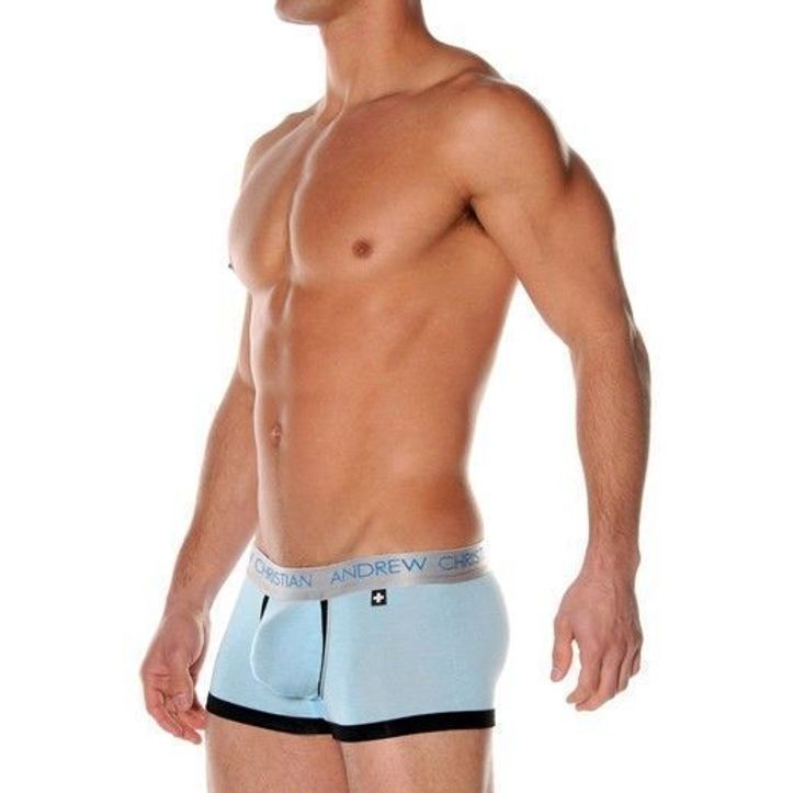 Мужские трусы боксеры голубые Andrew Christian Best Blue Boxer  AC4-M117 фото 2