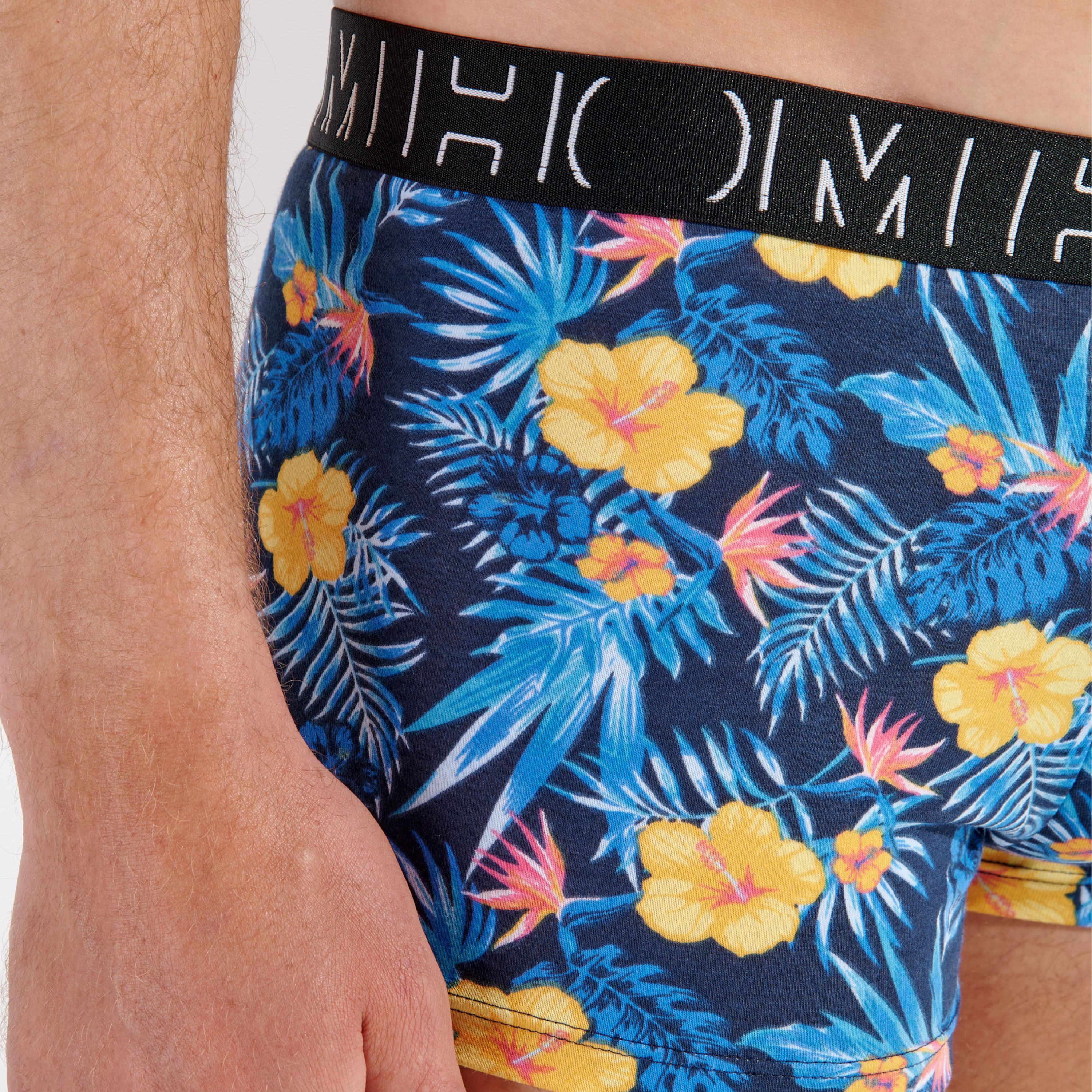 Мужские трусы боксеры набор из 3-х штук (черные, черные с принтом, серые ) HOM GINO #2 Boxer Briefs 3p 402732_40T033 фото 4