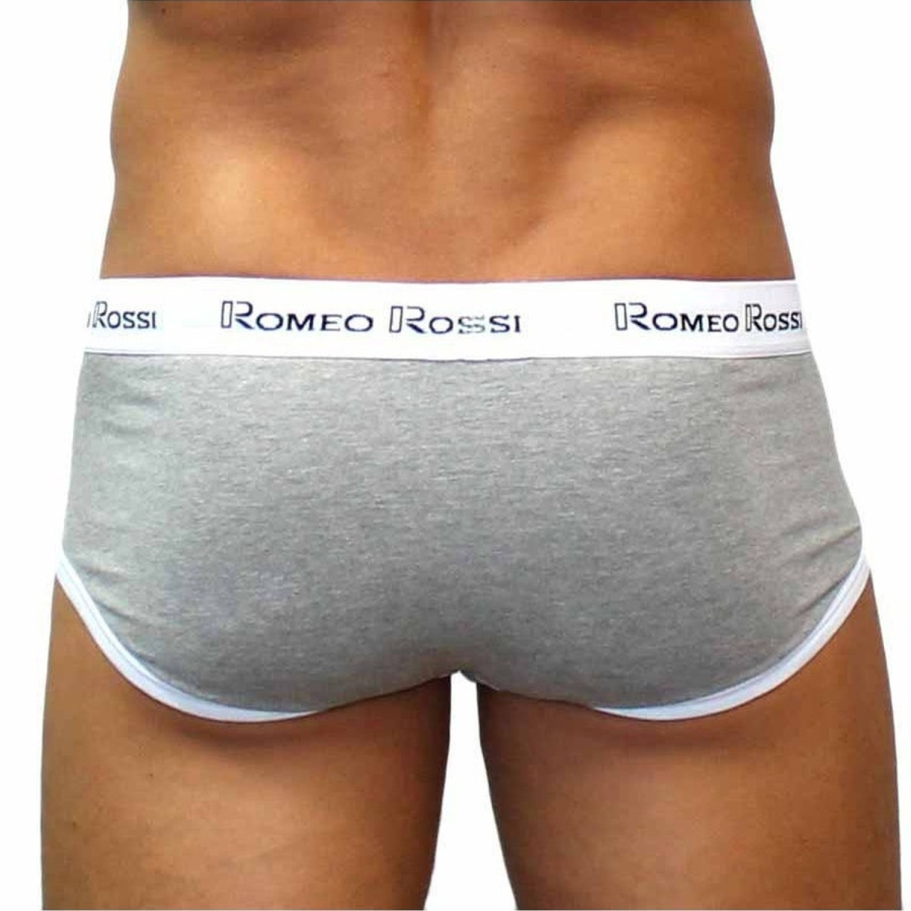 Мужские трусы брифы серые Romeo Rossi RR366-3 Brief фото 4
