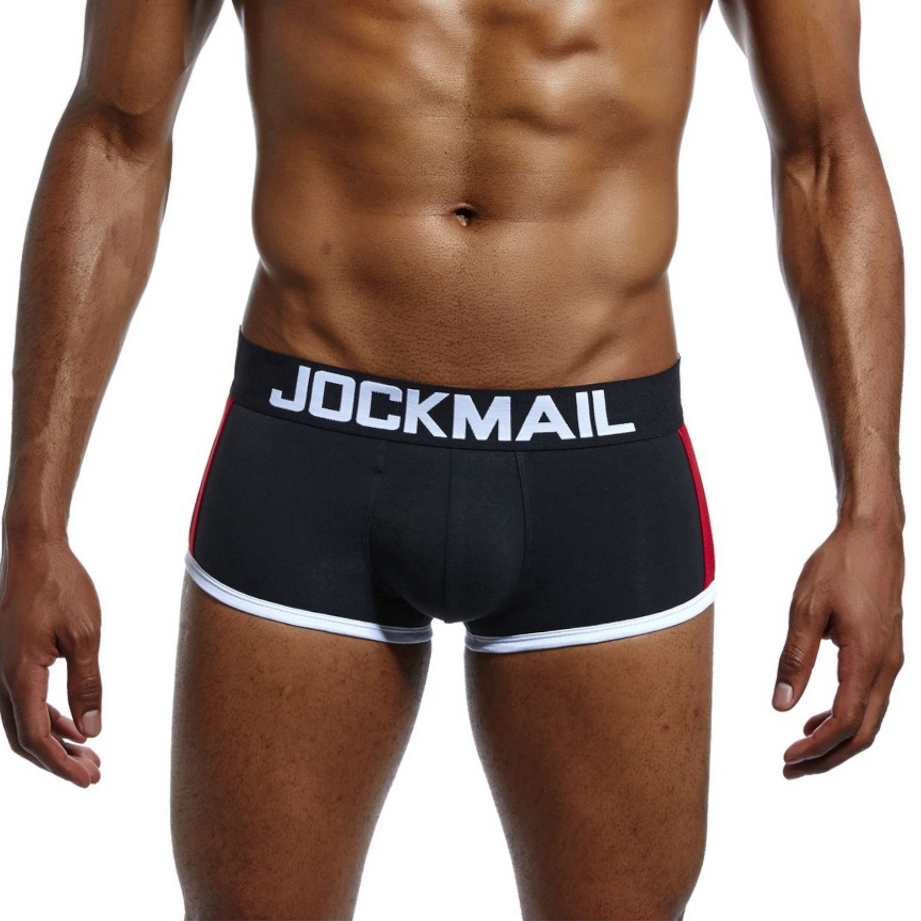 Мужские трусы боксеры черные с push up JOCKMAIL JM6030-2 фото 1