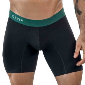 Фото Мужские трусы боксеры черные удлиненные Clever Moda AUDAZ LONG BOXER 186811