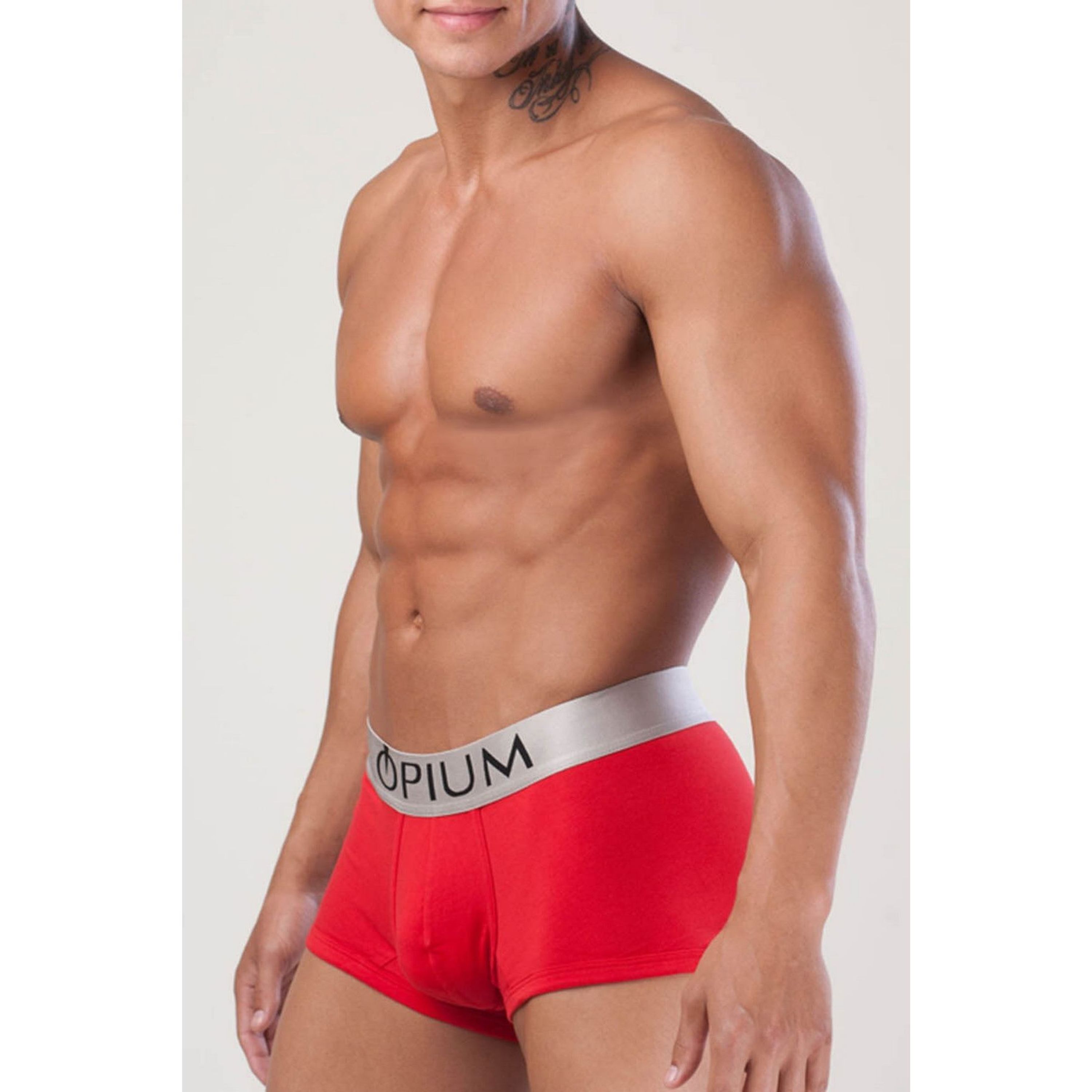 Мужские трусы боксеры красные Opium Steel Boxer R06 фото 2