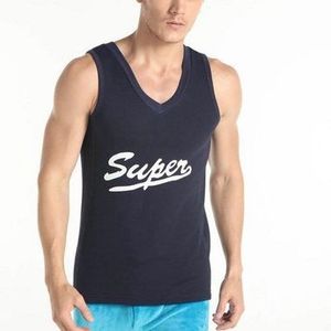 Фото Мужская майка c начесом темно синяя Superbody TOP DARK BLUE 18459