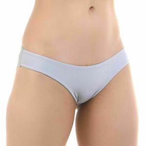 Фото Женские трусы слипы с кружевной вставкой серые ROMEO ROSSI RR2503-3