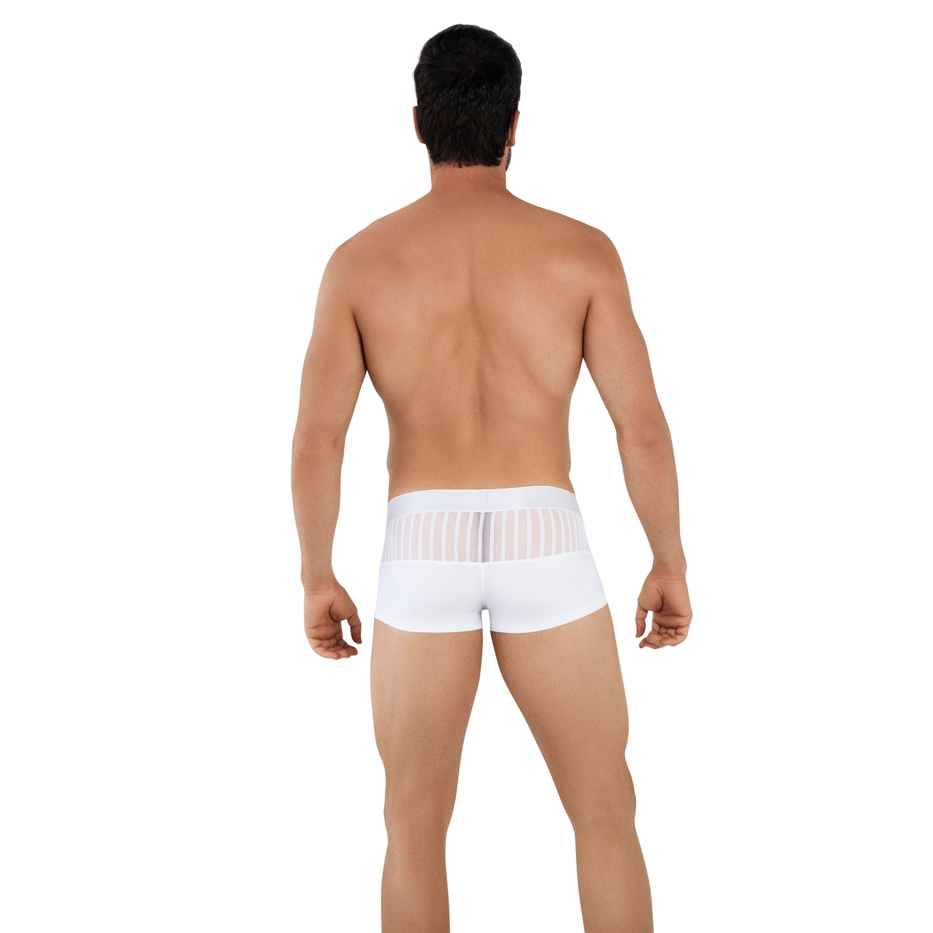 Мужские трусы хипсы белые с сетчатыми вставками Clever Moda LUCERNA LATIN BOXER 103201 фото 2