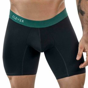 Фото Мужские трусы боксеры черные удлиненные Clever Moda AUDAZ LONG BOXER 186811