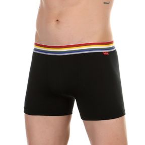 Фото Мужские трусы боксеры черные с разноцветной резинкой Paul Smith